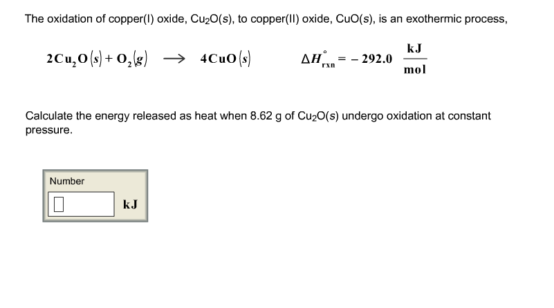 Solved Calculate The Energy Released As Heat When 8.62 G