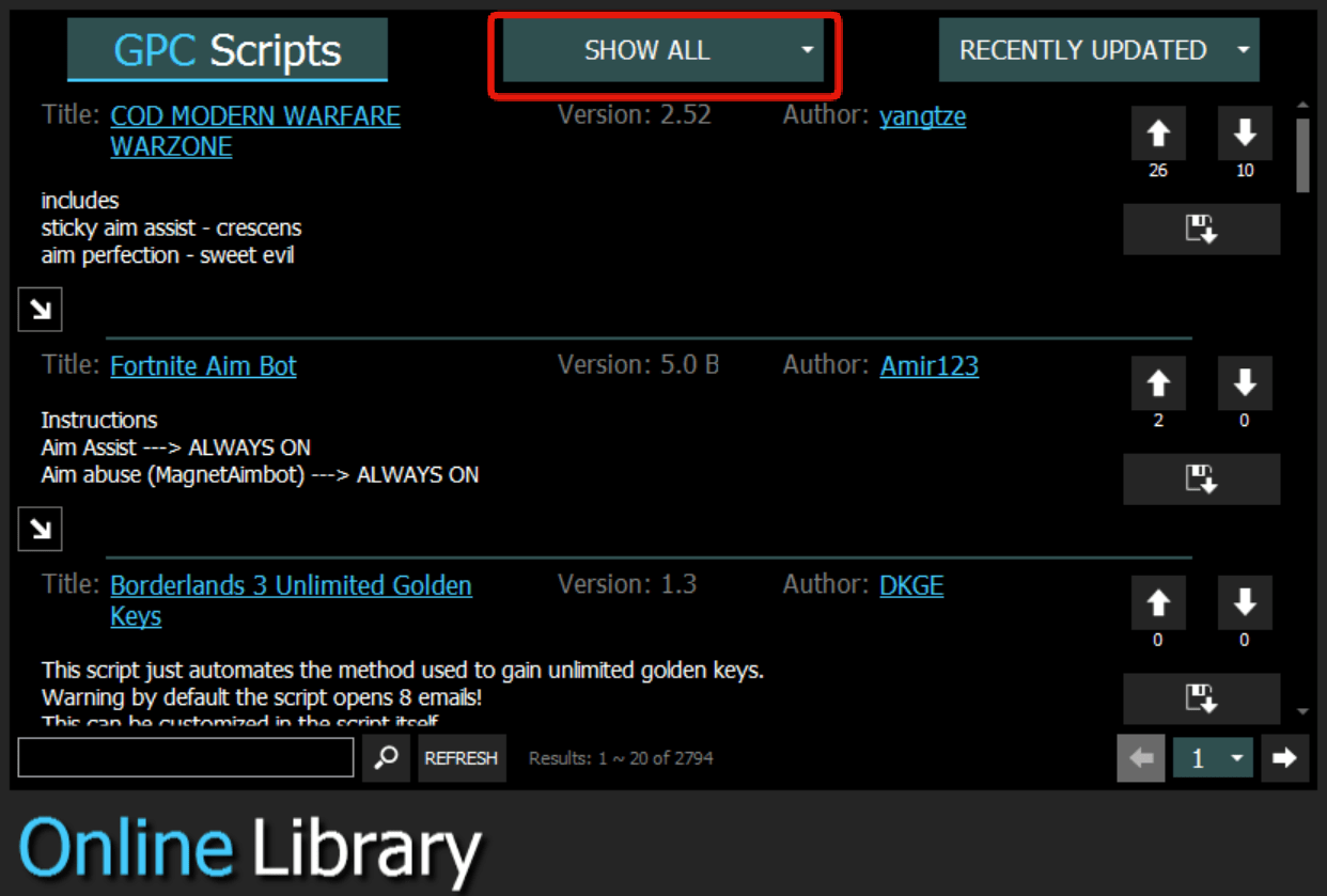 ANSWERED Cronus Zen Library GPC scrips missing