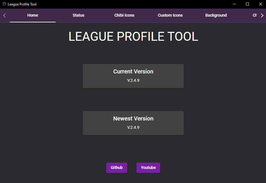 League Profile Tool