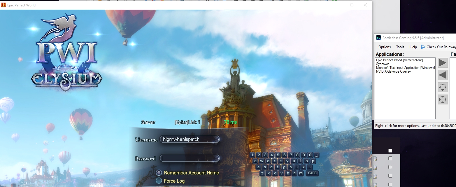 Guide PW Borderless Fullscreen Epic Perfect World Guides
