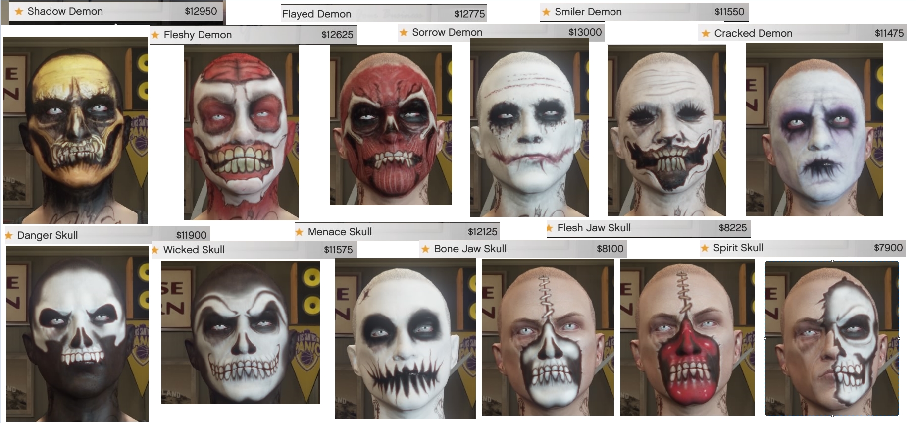 Gta 5 Halloween Face Paint Face Paint Ideas