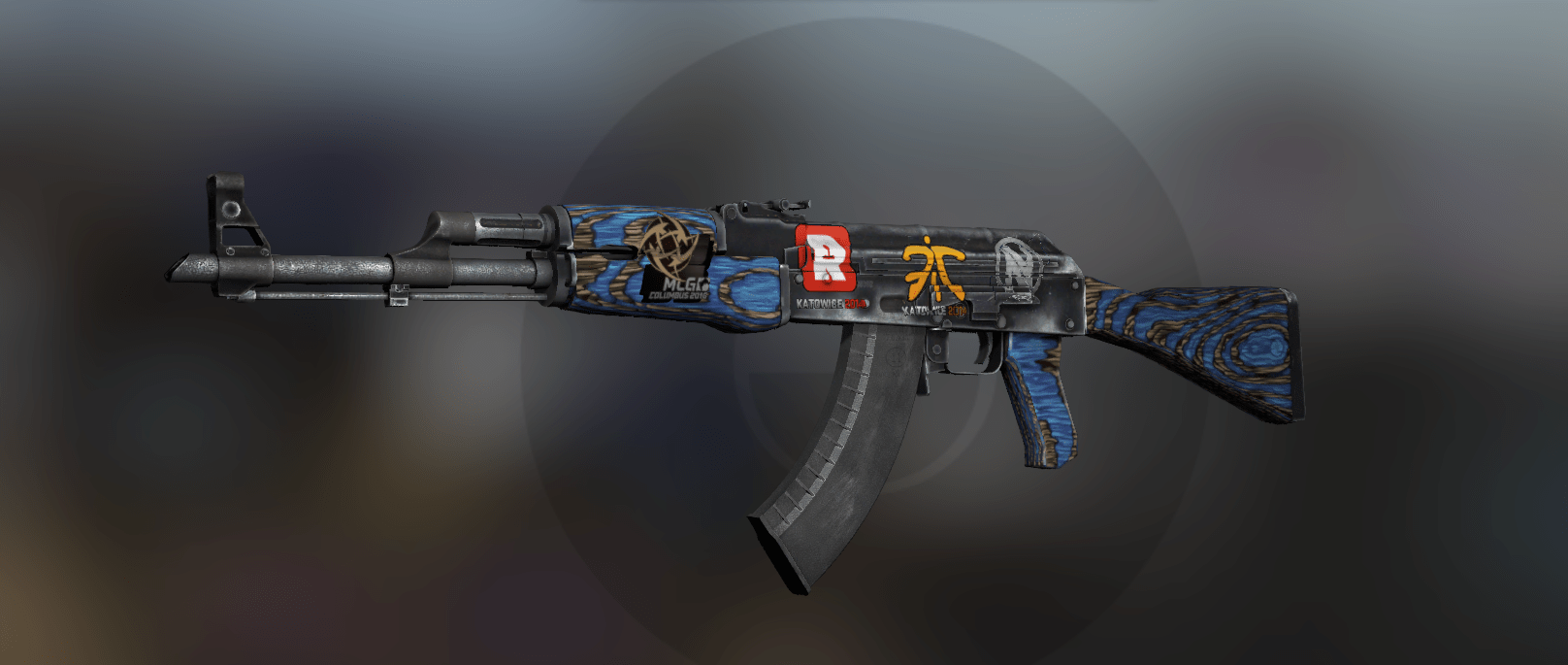 [PC] AK Blue laminate with 2x kato14 stickers ( fnatic, reason gaming