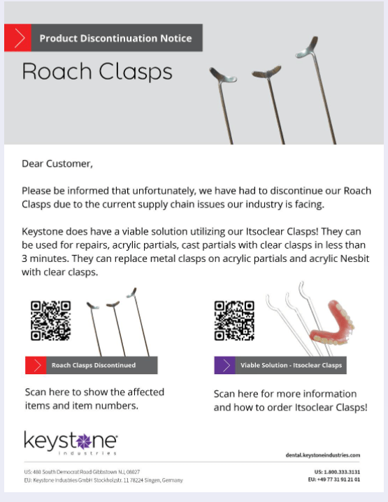 Keystone Roach Clasps Dental Lab Network