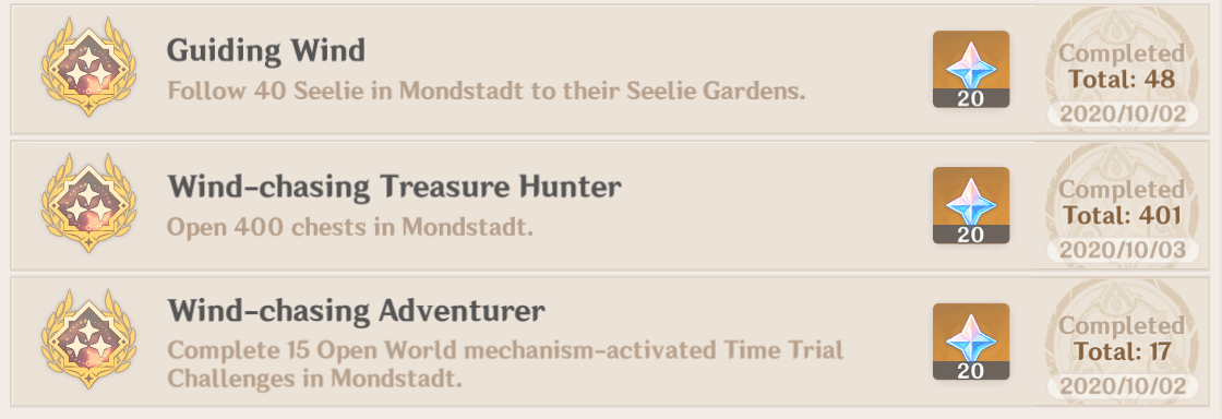 350 Am, Just Got All of Mondstadt's Achievements Genshin_Impact