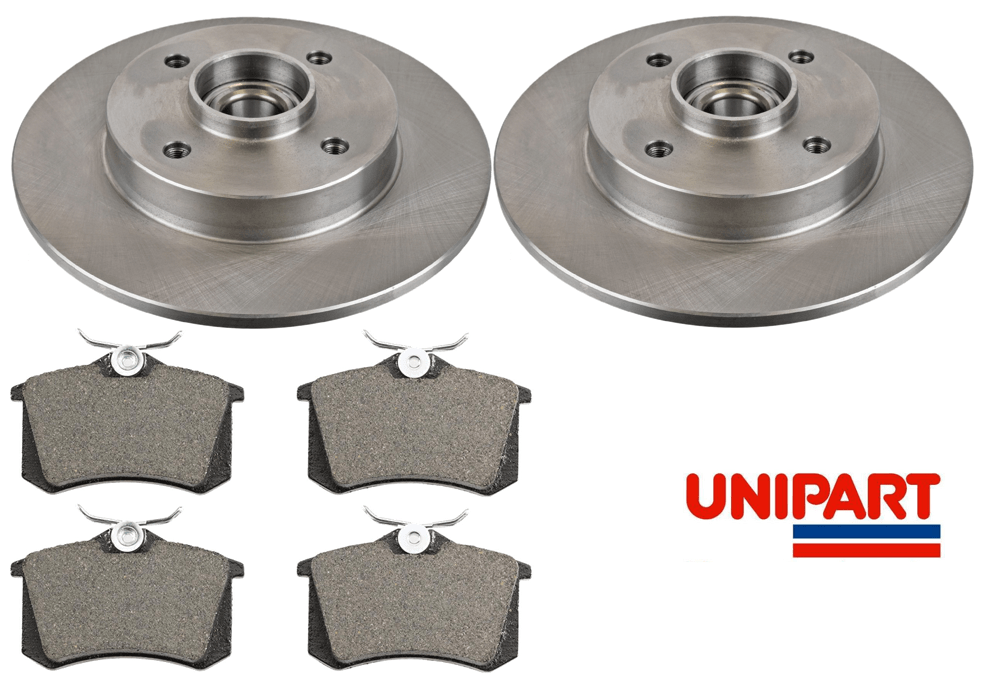 For Citroen DS3 20092015 Rear Brake Discs & Pads Set w/ ABS Rings