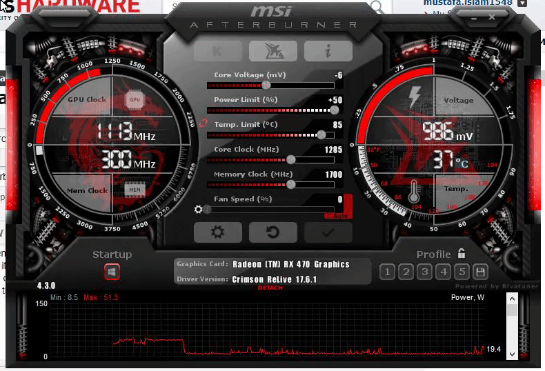 Afterburner Voltage wont stay where I put it Tom's Hardware Forum