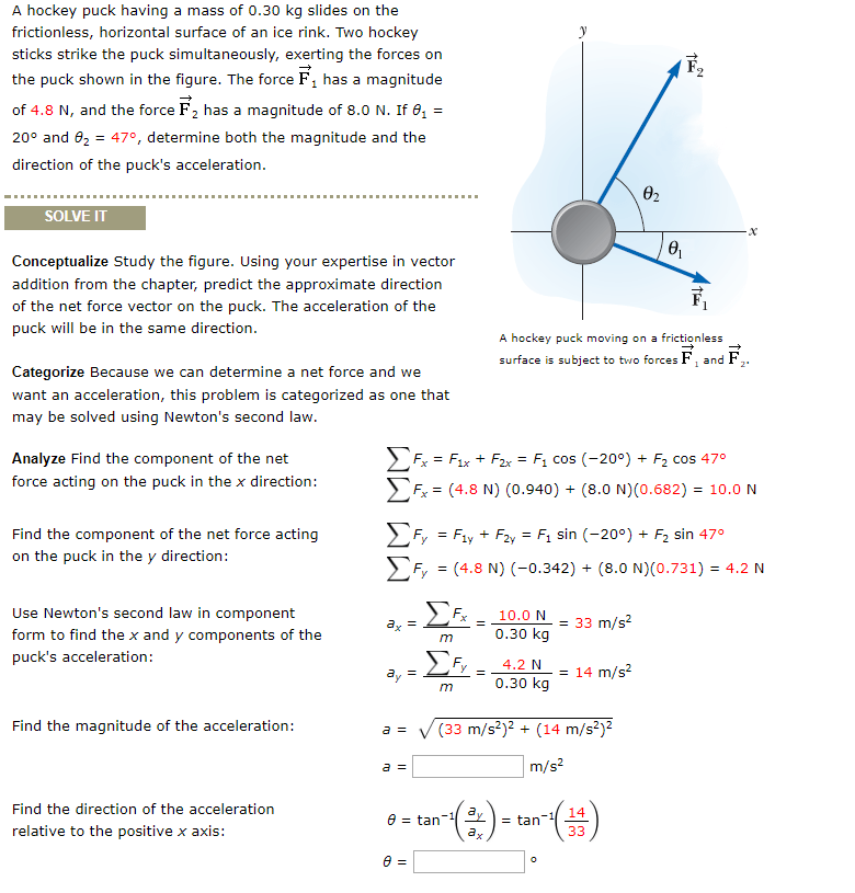 Solved A Hockey Puck Having A Mass Of 0.30 Kg Slides On T...