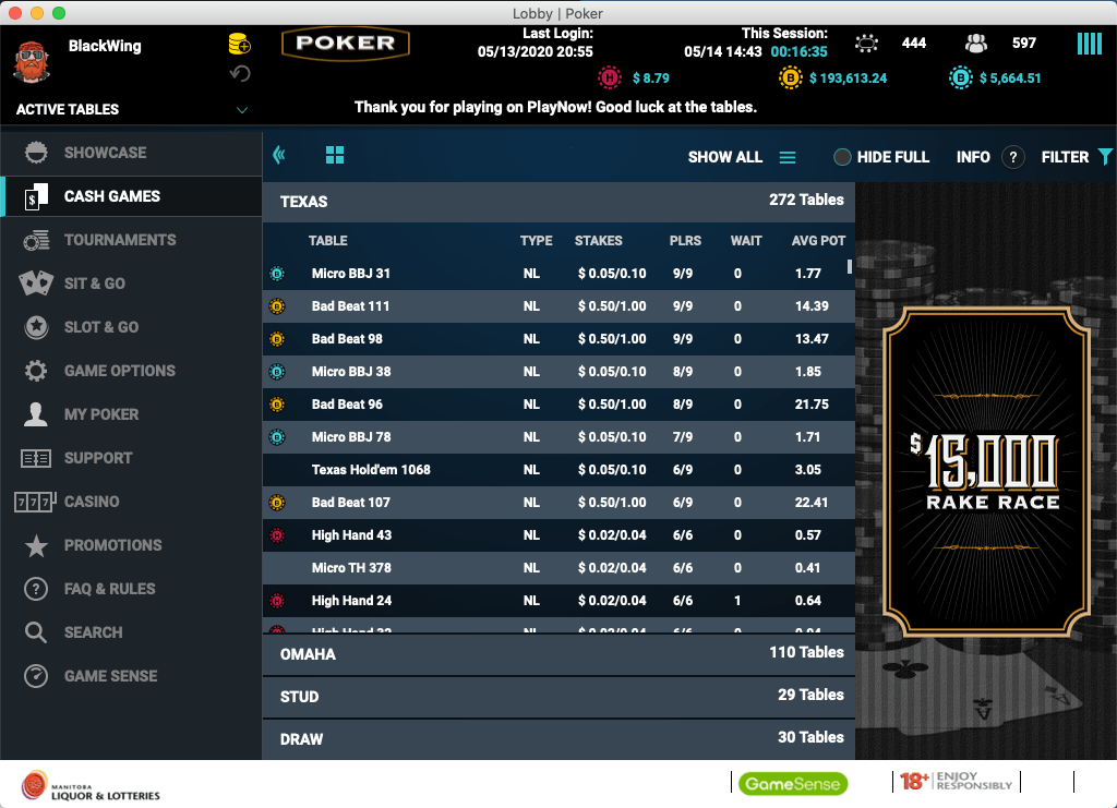 BC residents playing on PlayNow CardsChat