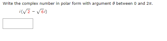 Solved Write The Complex Number In Polar Form With Argume...