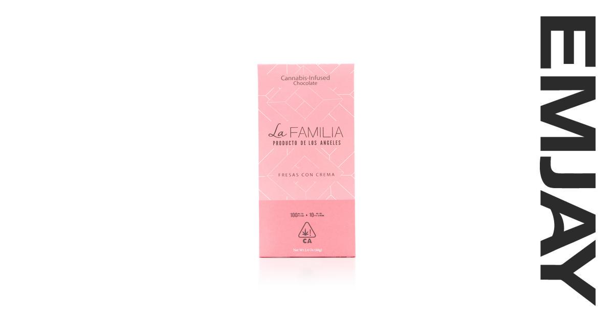 La Familia Fresas Con Crema White Chocolate Bar Emjay