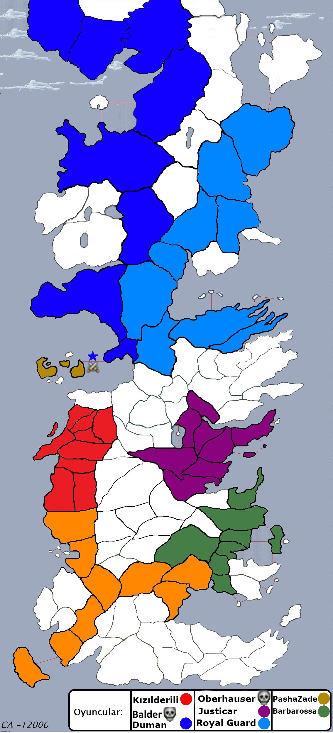 Harita Oyunu Game of Westeros