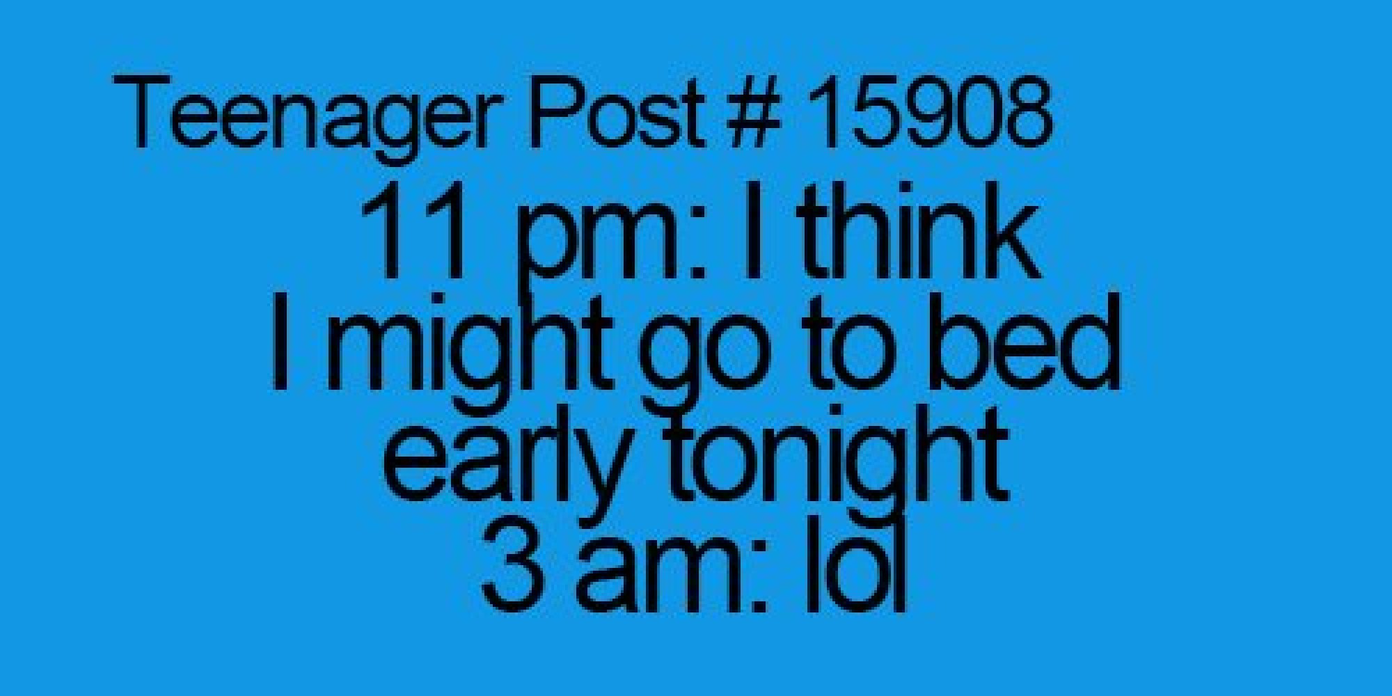 Teenager Posts Of The Week iOS7 Problems And Going To Sleep 'Early'
