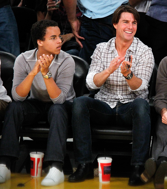 Tom Cruise Takes Son Connor To Lakers Game (PHOTOS) HuffPost