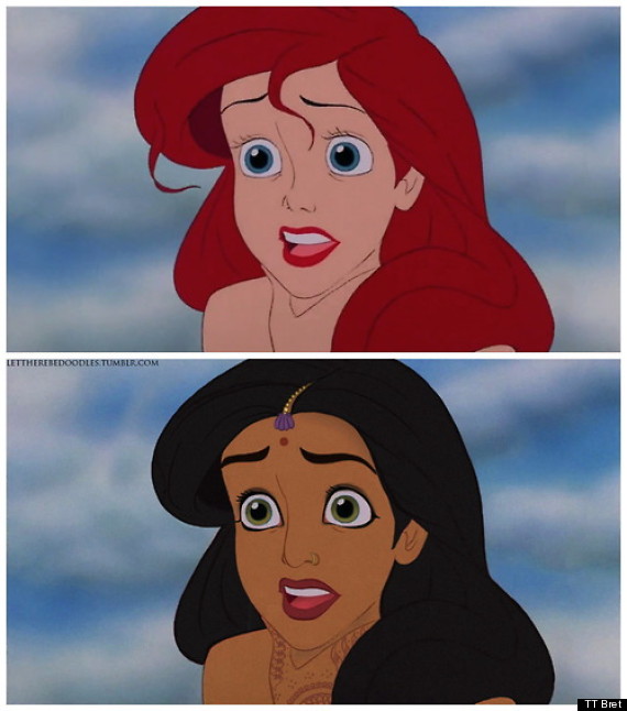 This Artist Swapped Iconic Characters' Skin Colors In 'Racebent Disney