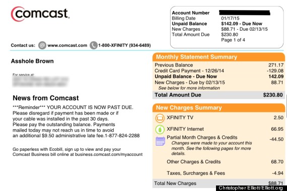 Comcast Apologizes After Changing Customer's Name To