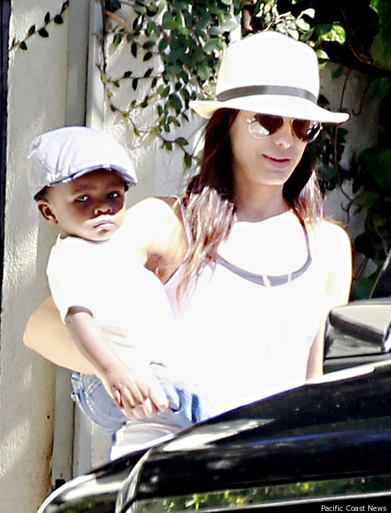 Sandra Bullock & Son Louis Step Out (PHOTOS) HuffPost Entertainment