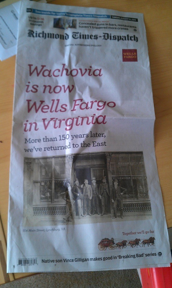 Richmond TimesDispatch Ad On Front Page Leaves Staff 'Shocked' (PHOTO