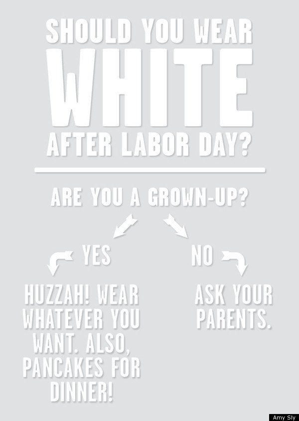 Should You Wear White After Labor Day (FLOWCHART) HuffPost