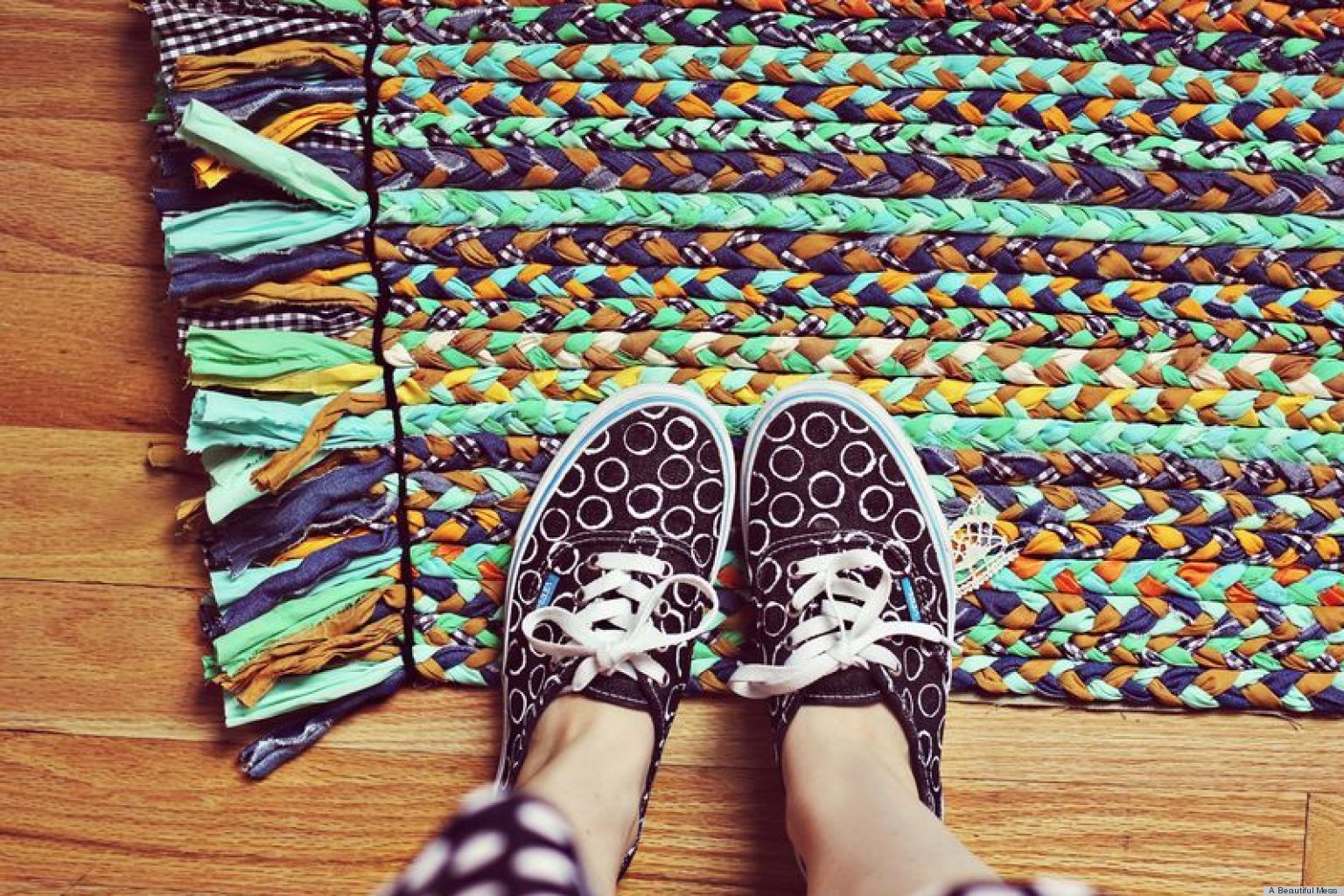 Make A Bright And Colorful Braided Rug With Fabric Scraps HuffPost