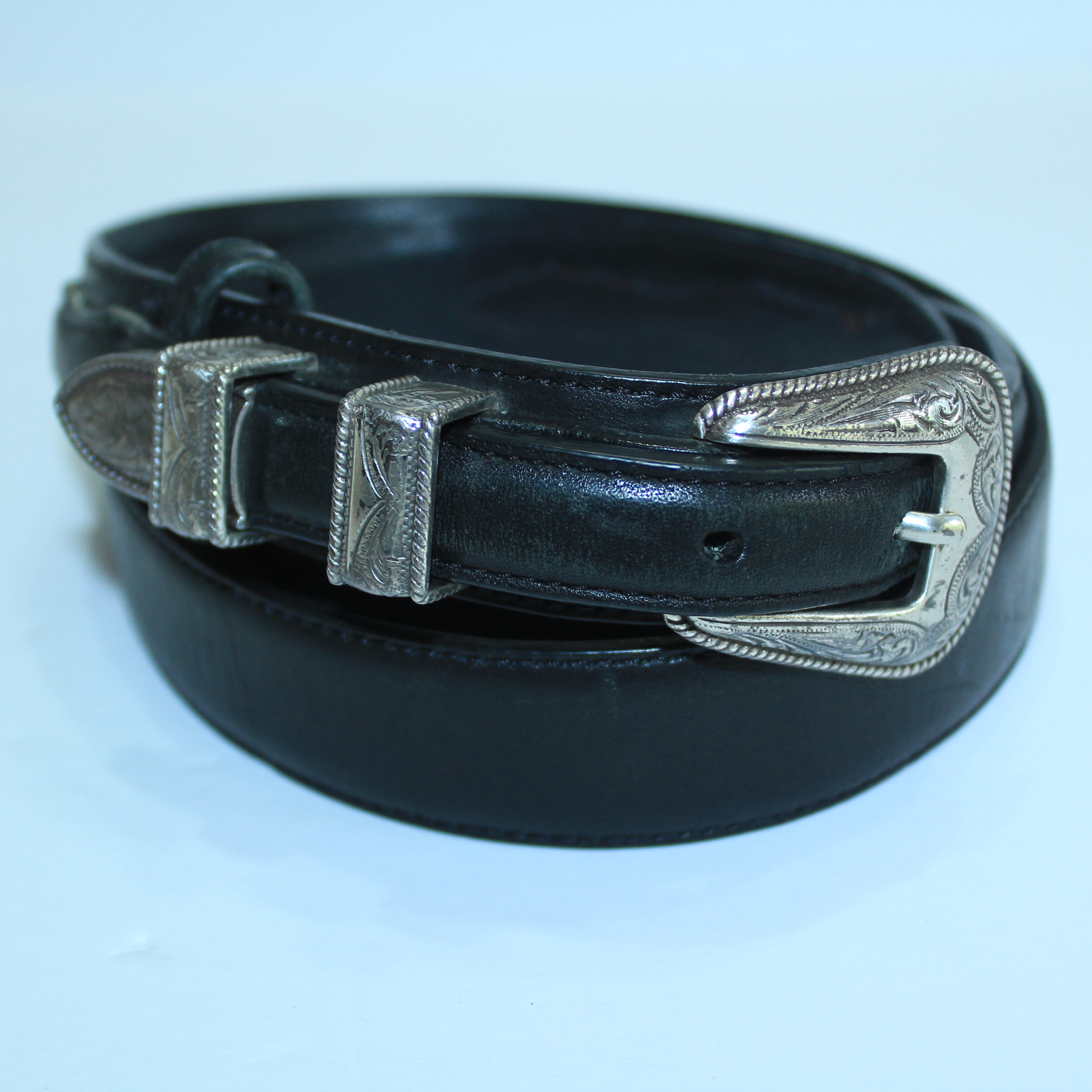 Nocona Western Belt Mens Leather Smooth Ranger Black N2450701