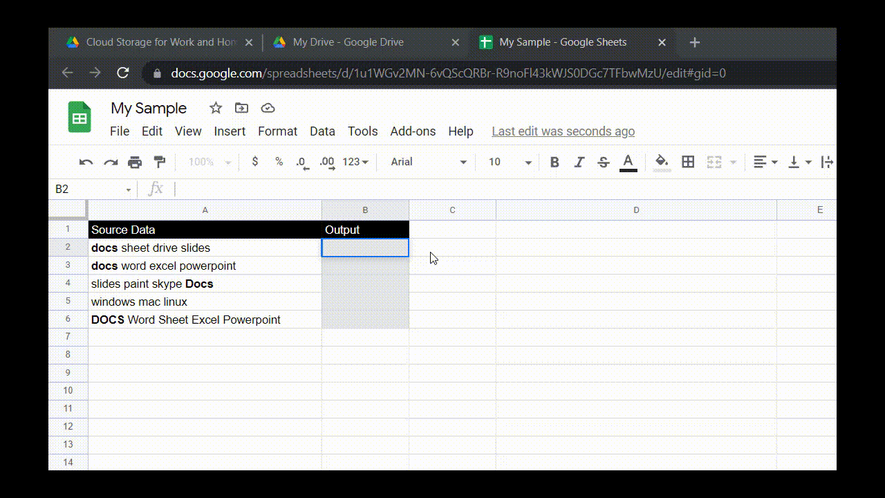 How to use if a cell contains in google sheets
