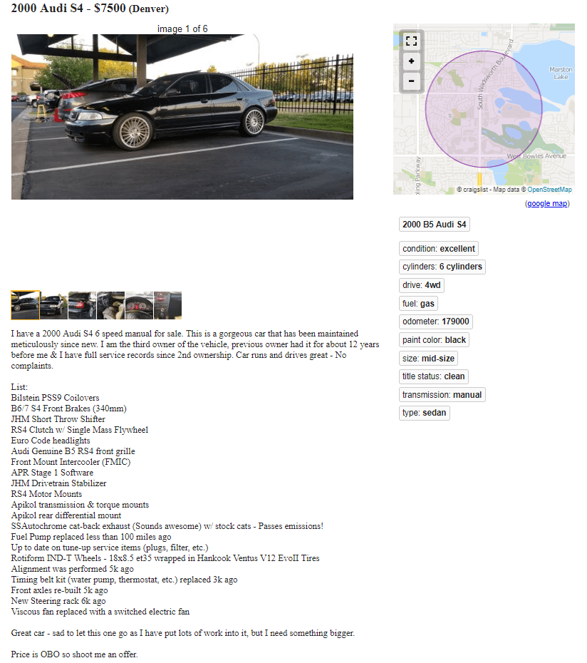 Craigslist Fort Collins Vehicles Audizine Forums