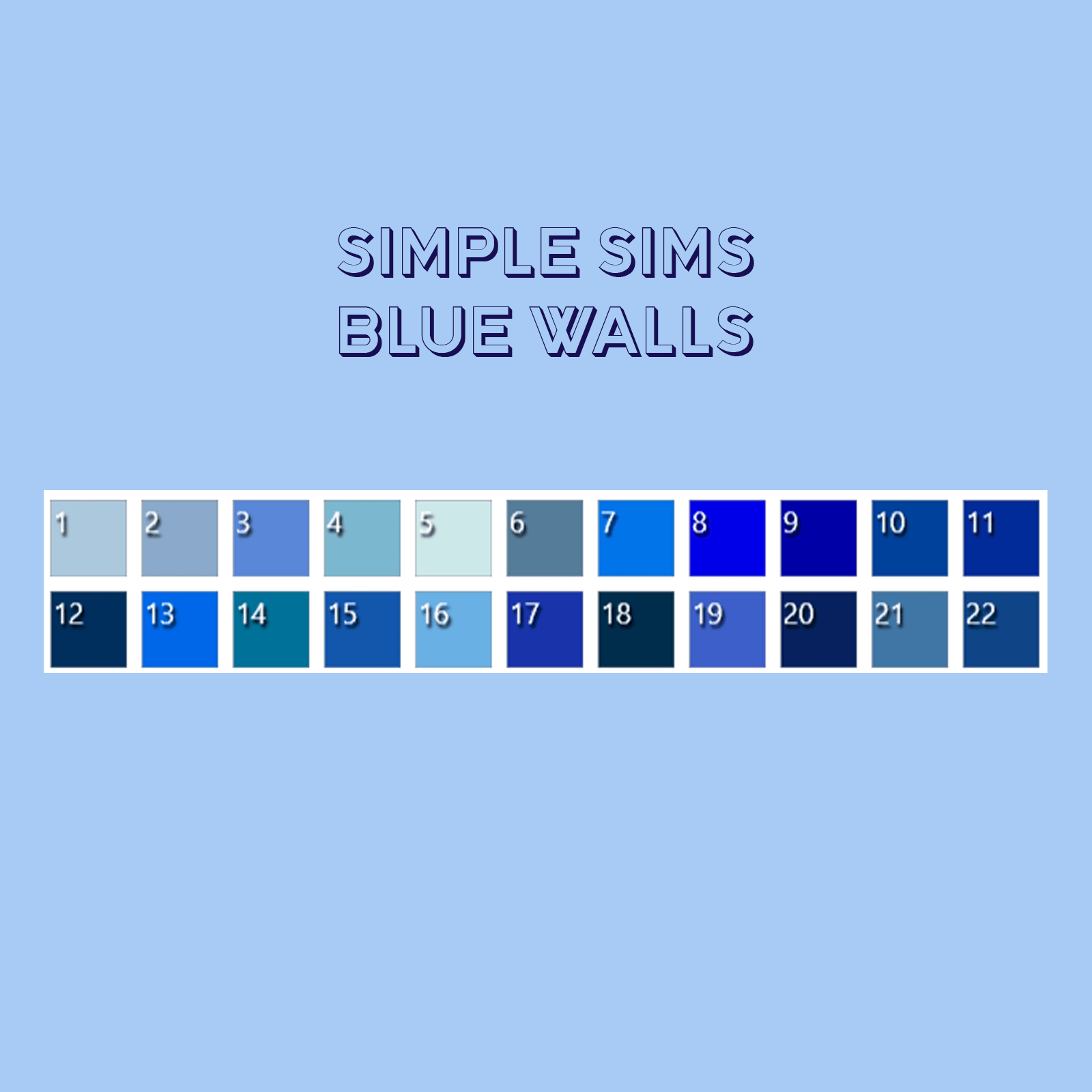 SS Blue Walls The Sims 4 Build / Buy