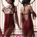dForce WUK Plum Bossom Nightgown for Genesis 8 and 8.1 Femalenew 