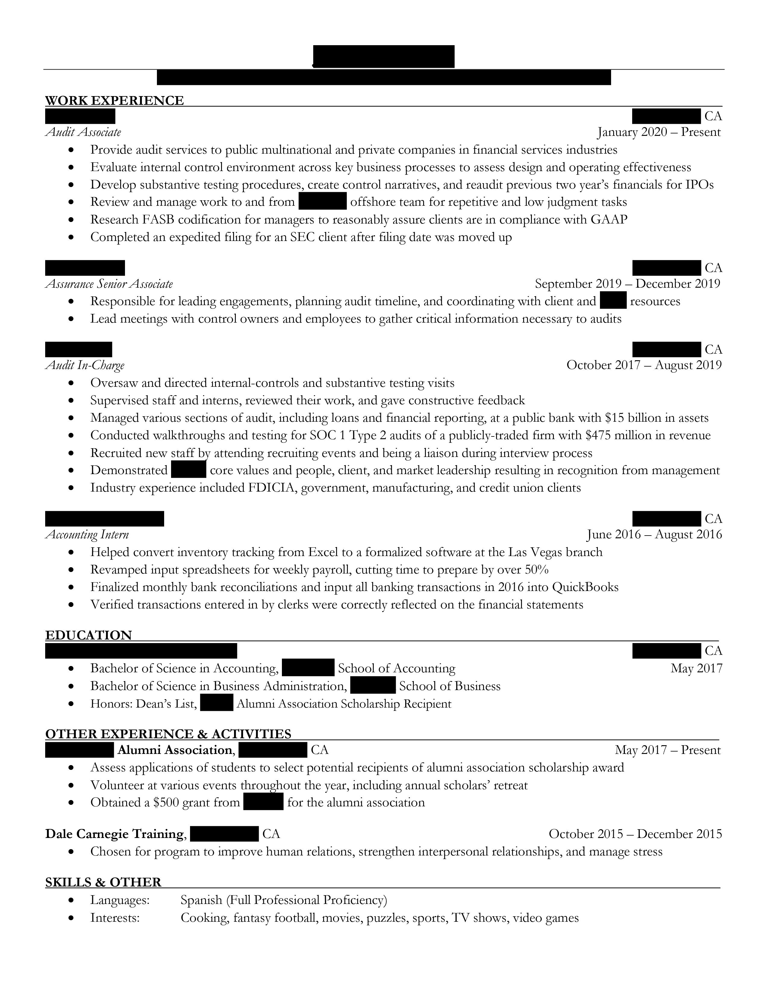 Trying to leave public accounting for an industry role (financial