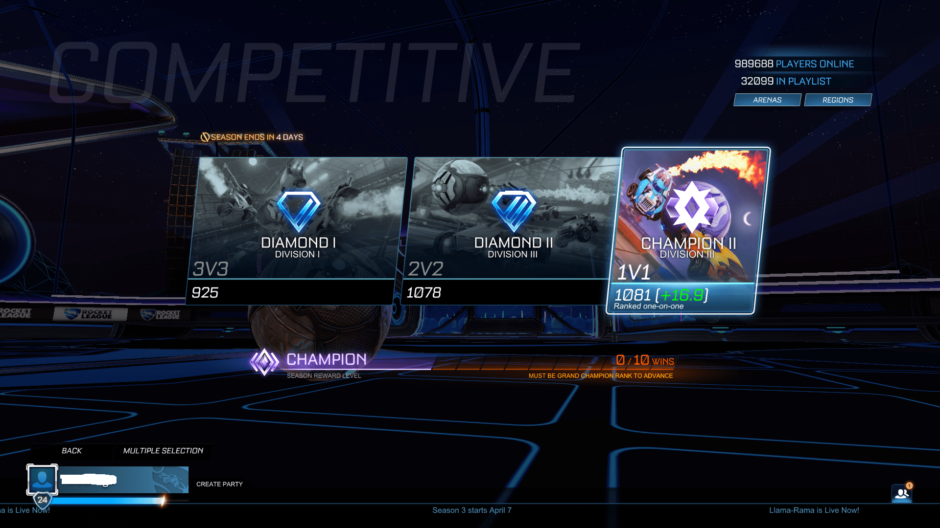 Average Champion 1 Account Epic Games Rocket League PlayerUp