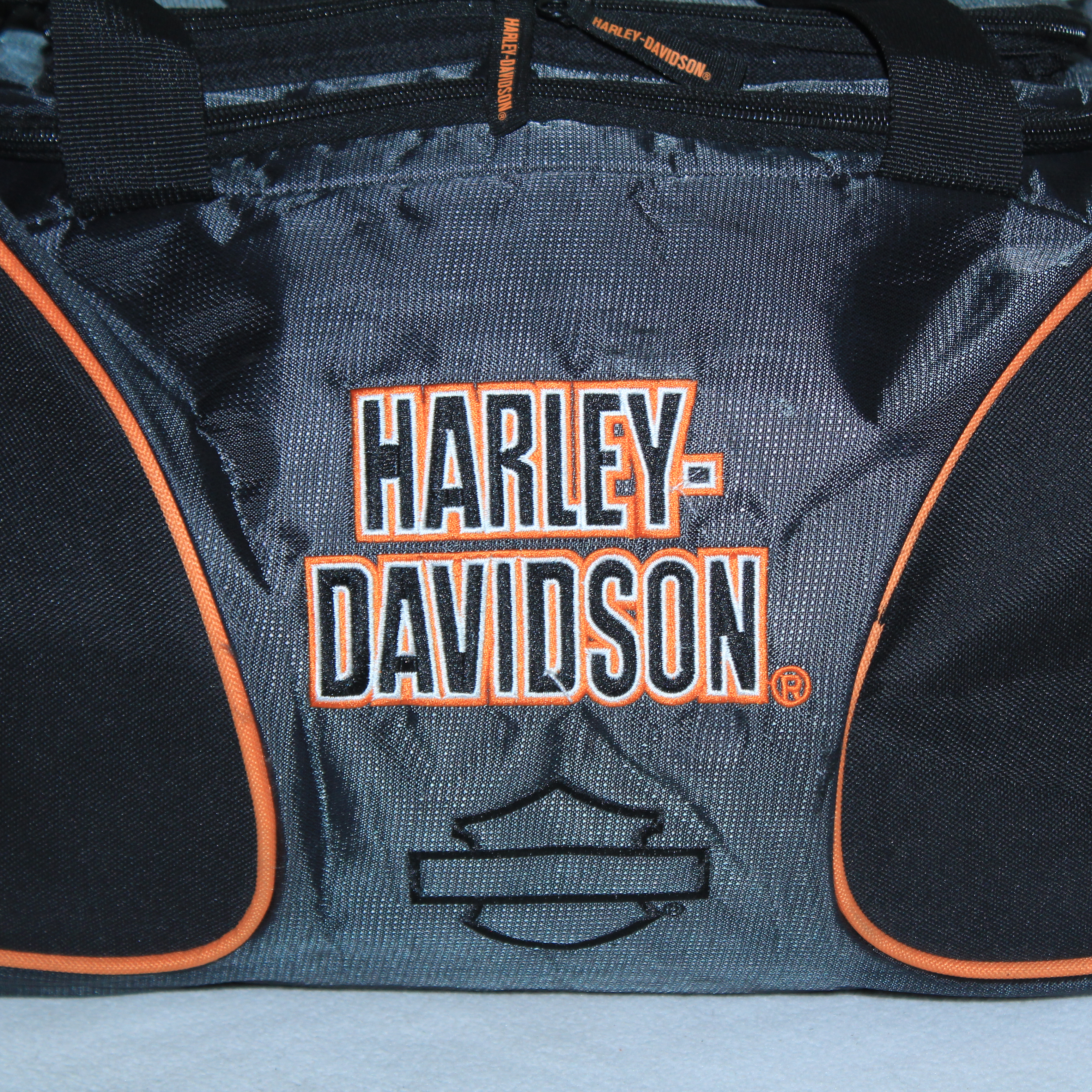 HarleyDavidson Duffel Gym Weekend Travel Bag Black/Gray
