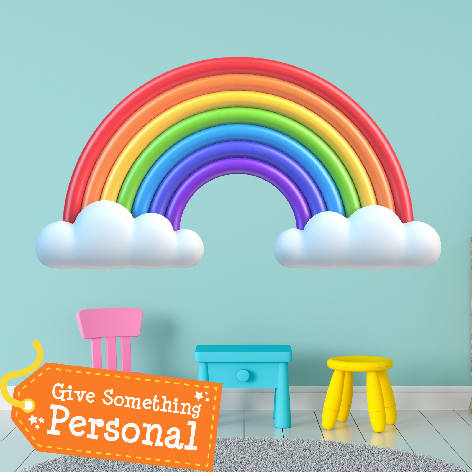 Rainbow Wall Kids Room Banners Macrame Rainbow Wall Hanging Decor Pom