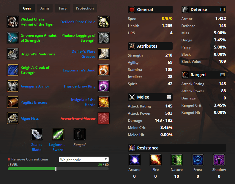 Comprehensive 29 Warrior Sets & Stats XPOff