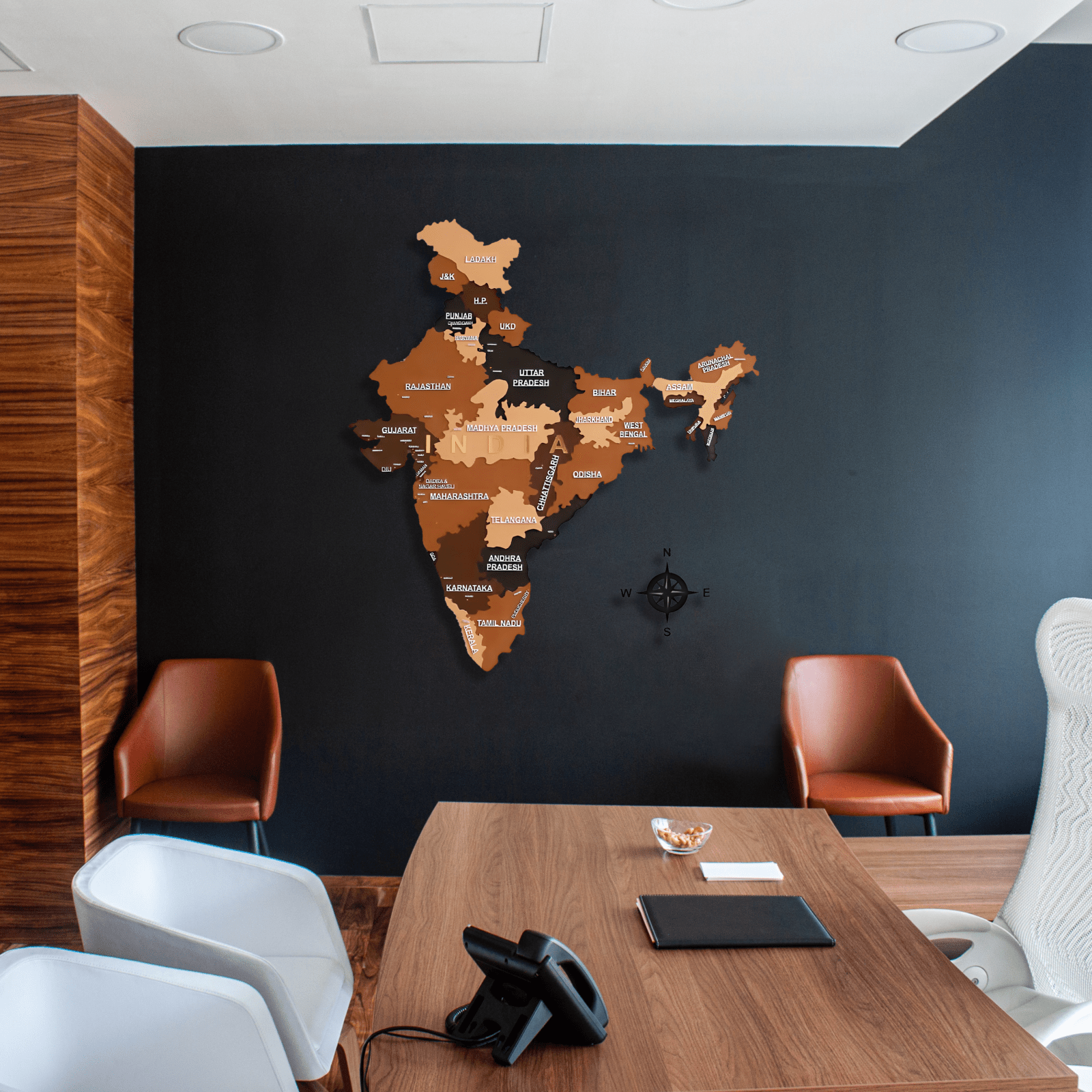 3D World Map Wall Decor India Elevate Space with Radhvik