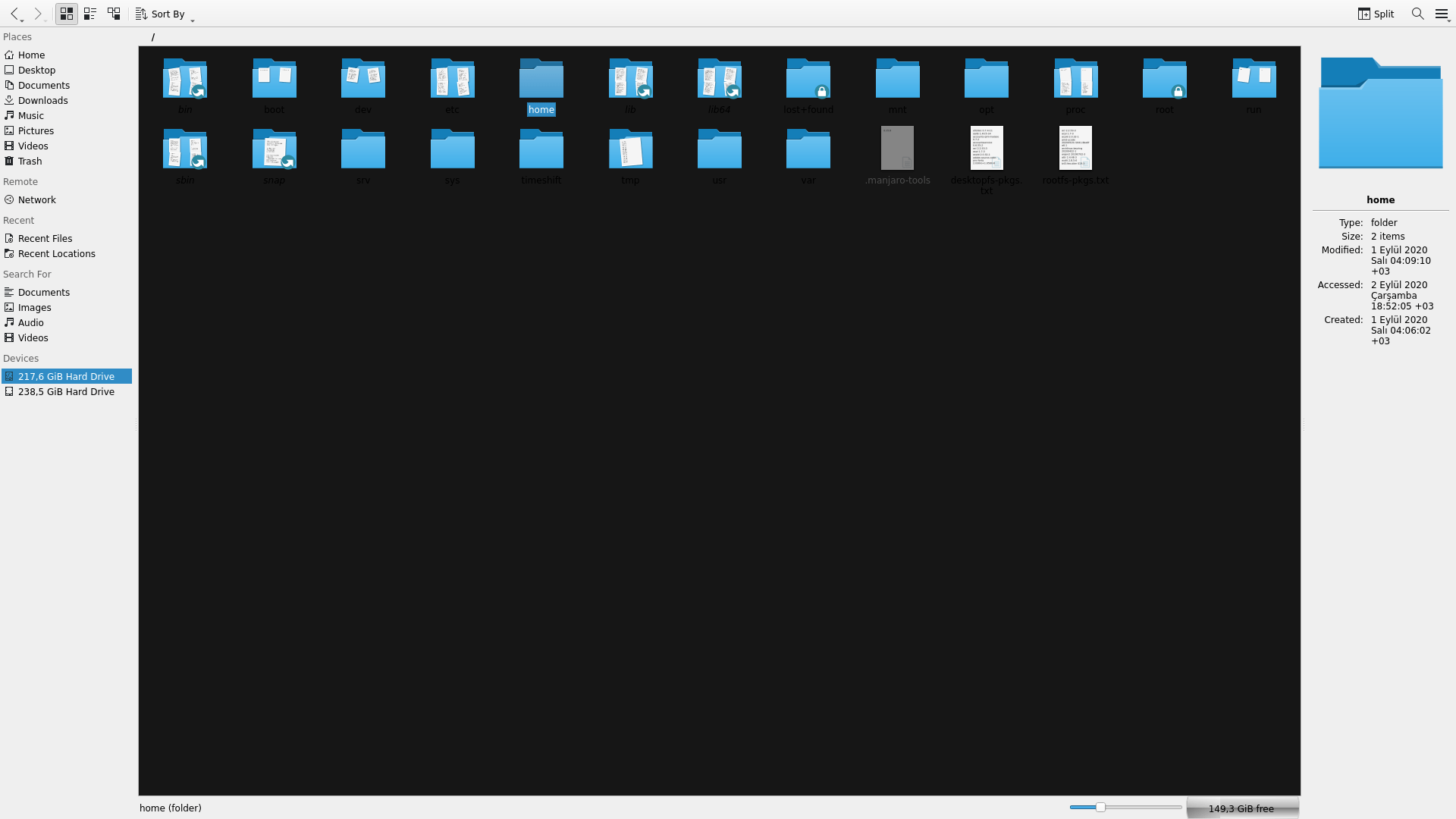 Dolphin file manager black text over black background when using bspwm