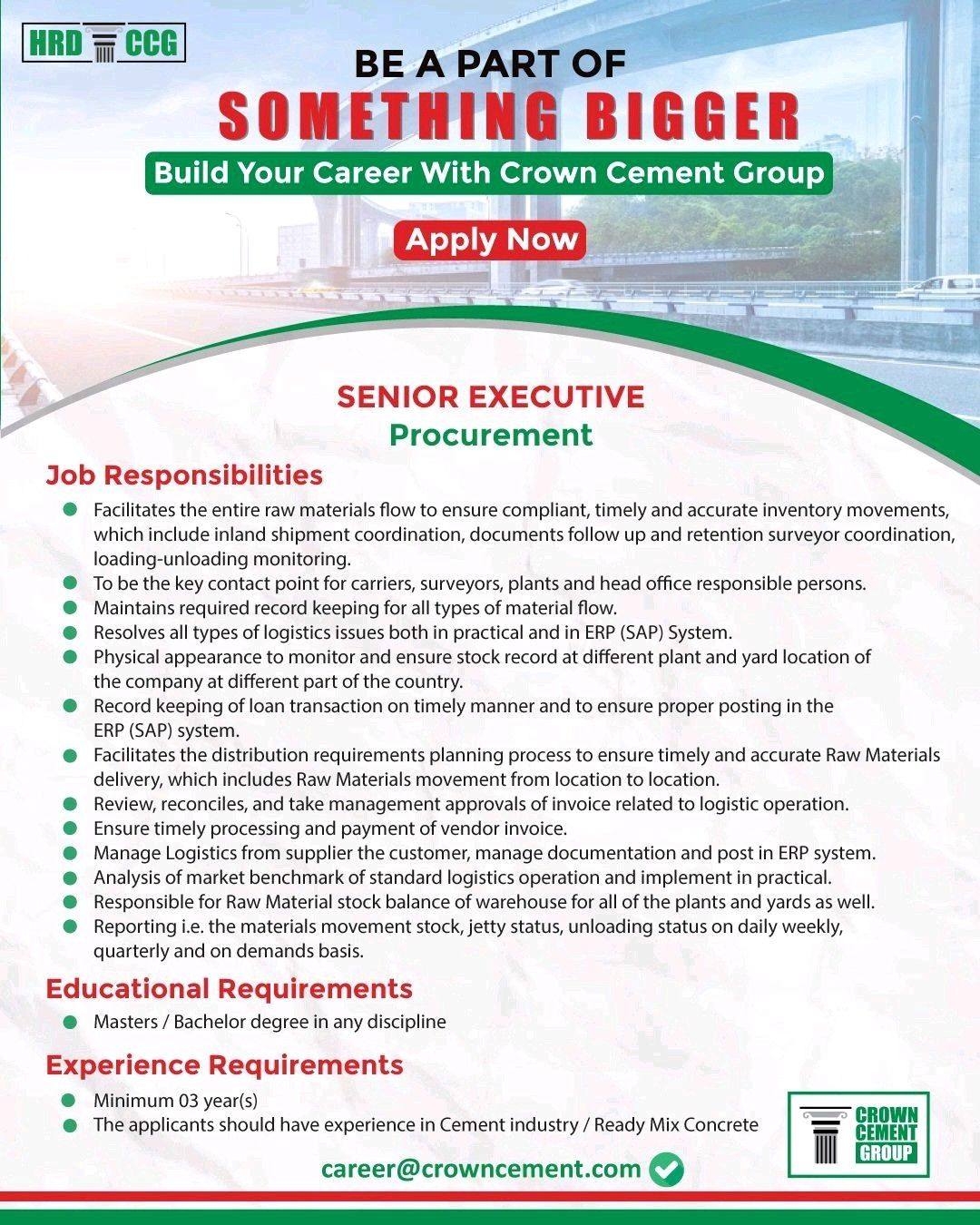 Crown Cement Group Job Circular 2022 Top Circular BD