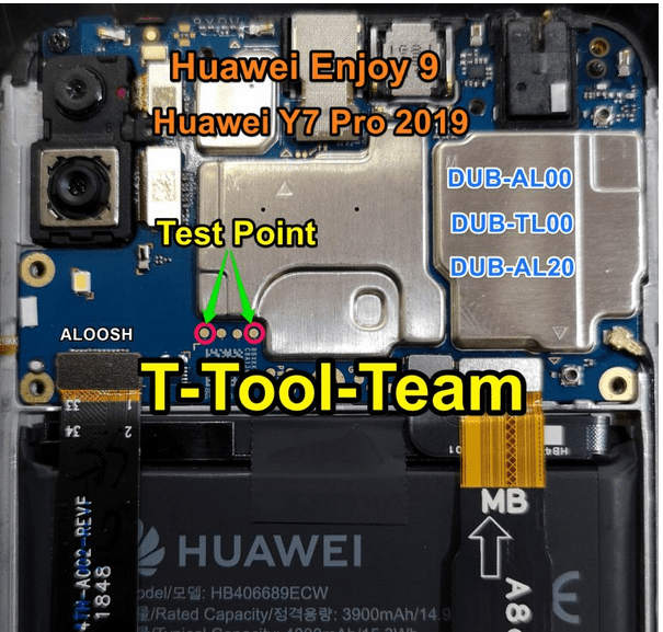 Huawei Y7p Test Point