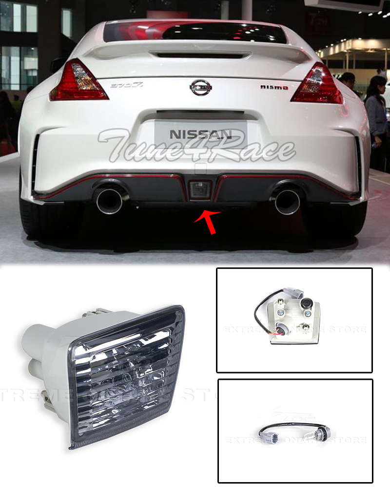 For 09Up Nissan 370Z Z34 Rear Fog Light Tail Brake Lamps JDM Crystal