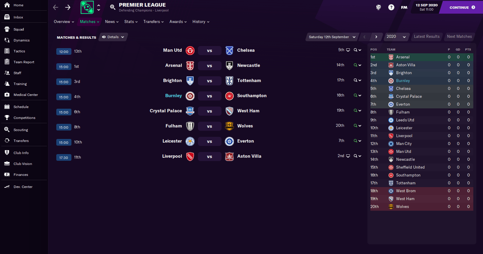 FM21 Premier League Difficulty mode World Class. General