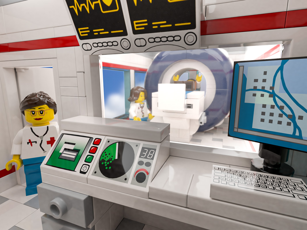 LEGO MOC GENERAL HOSPITAL MOC Modular Building 64x32 by modularbuildingslover Rebrickable