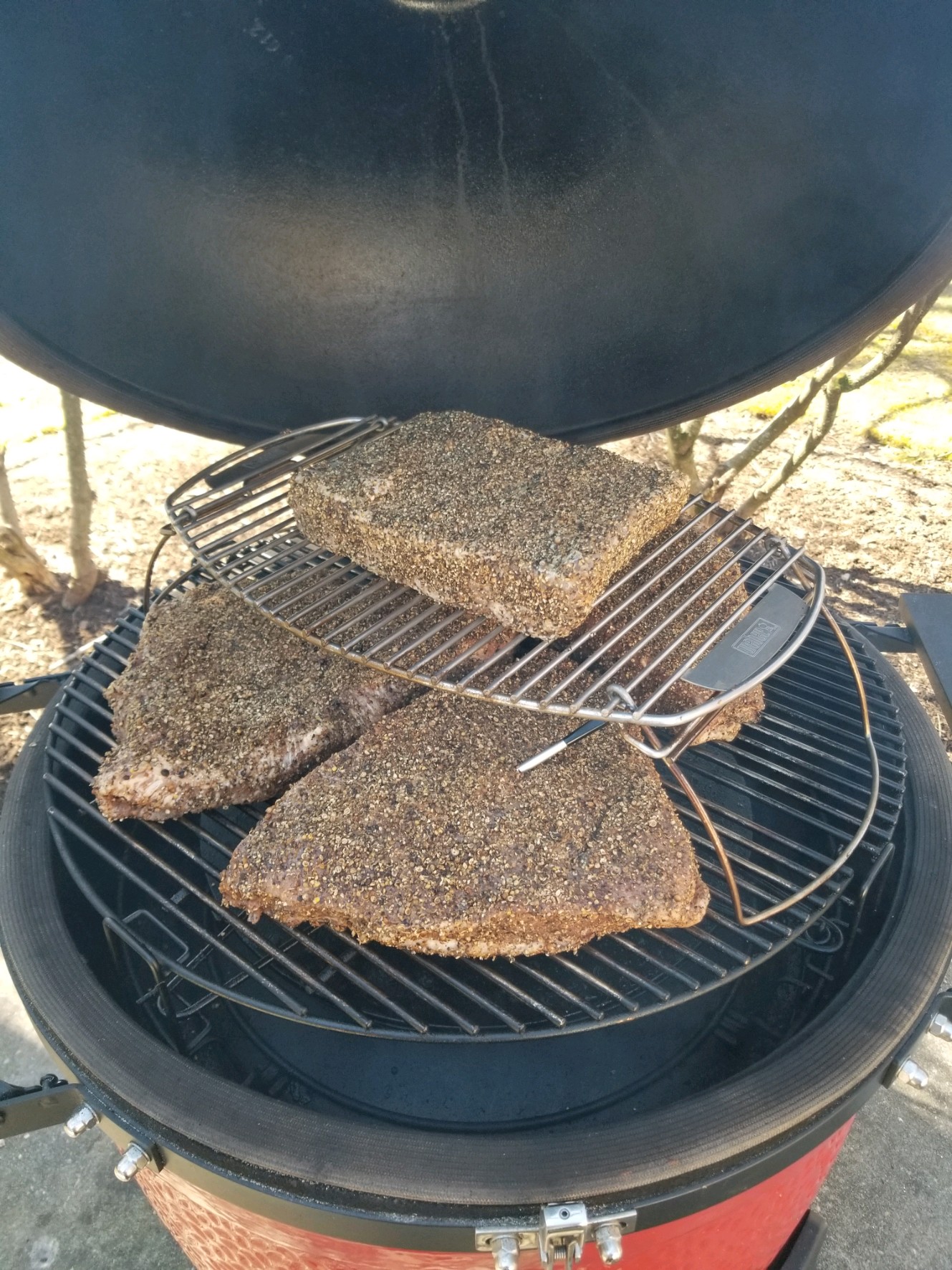 First try at making Pastrami on my Kamado Joe.