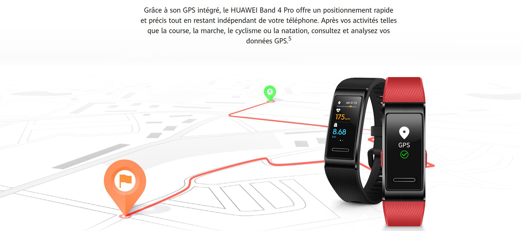HUAWEI Band 4 Pro Noir Achat montre connectée pas cher, avis et