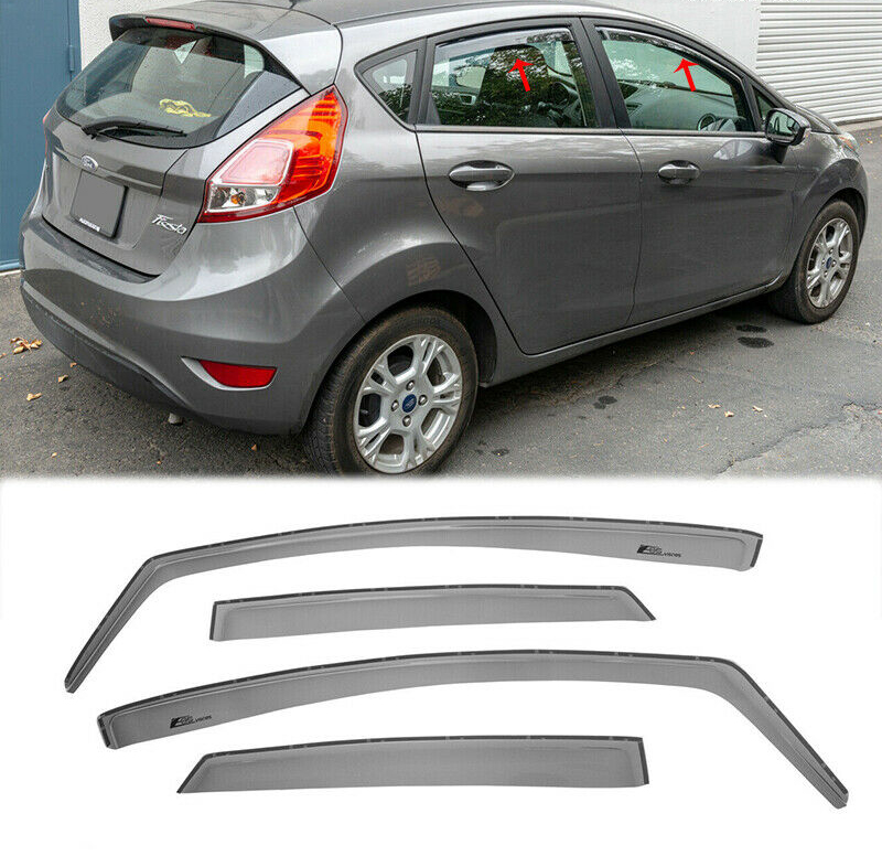 INCHANNEL Visors For 1119 Ford Fiesta Hatchback Side Window Rain