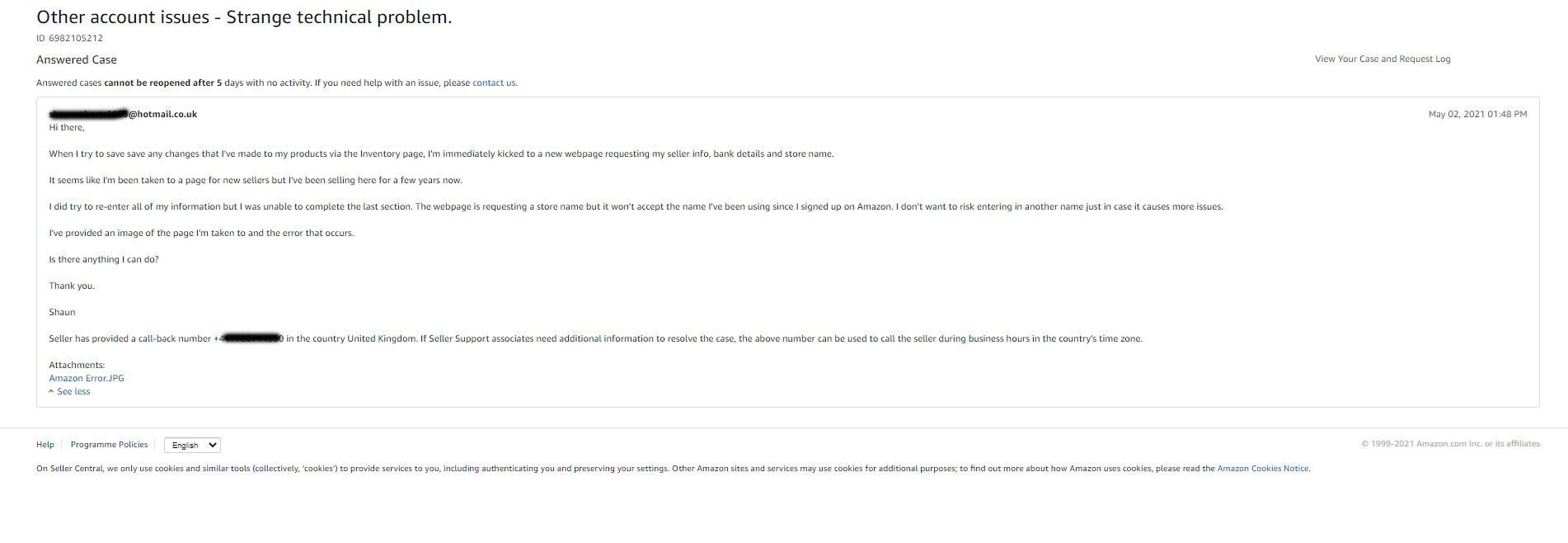 A technical issue has completely killed my business. r/AmazonSeller