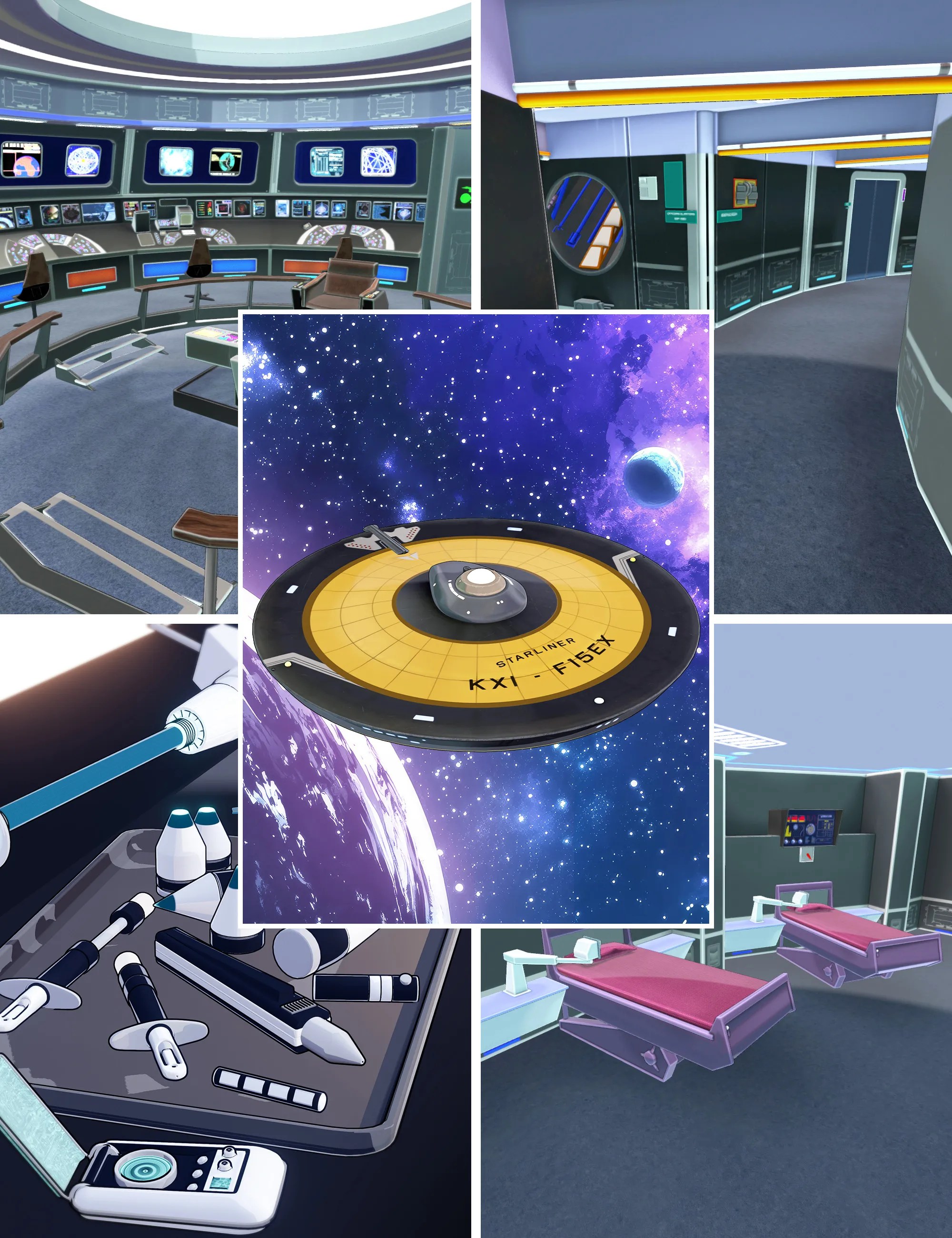 Toon Outer Space Ship Bundlenew&nbsp;