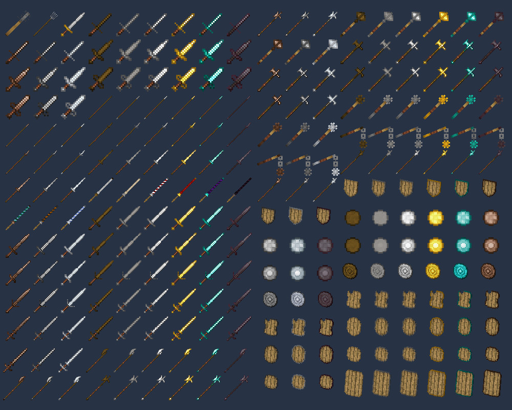 Epic Knights Shields Armor and Weapons Minecraft Mod