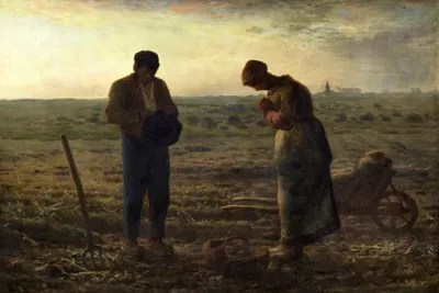 The Angelus Art Print by JeanFrancois Millet iCanvas