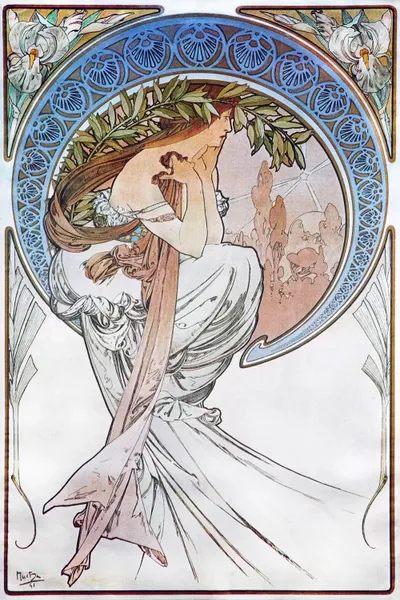 Poetry, 1898 2 Art Print by Alphonse Mucha iCanvas