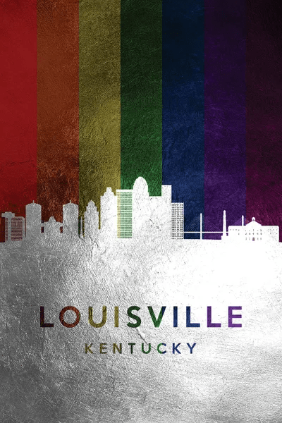 Louisville Kentucky Spectrum Sky Canvas Art Print Adrian Baldovino