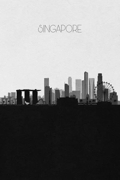 Singapore City Skyline Canvas Art by Ayse Deniz Akerman iCanvas